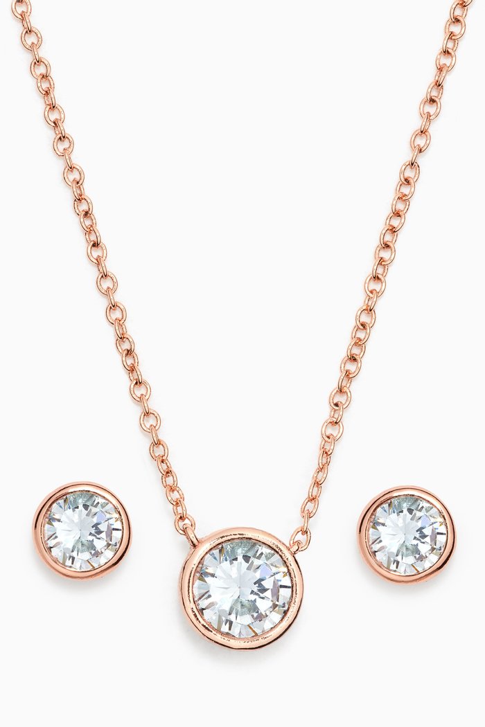 

Round Pendant Necklace, Rose gold
