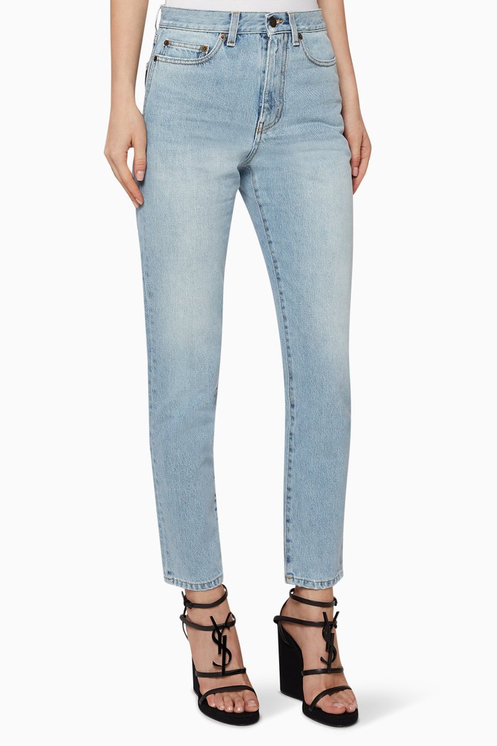 

Carrot-Fit Jeans in Heavy Denim Twill, Blue