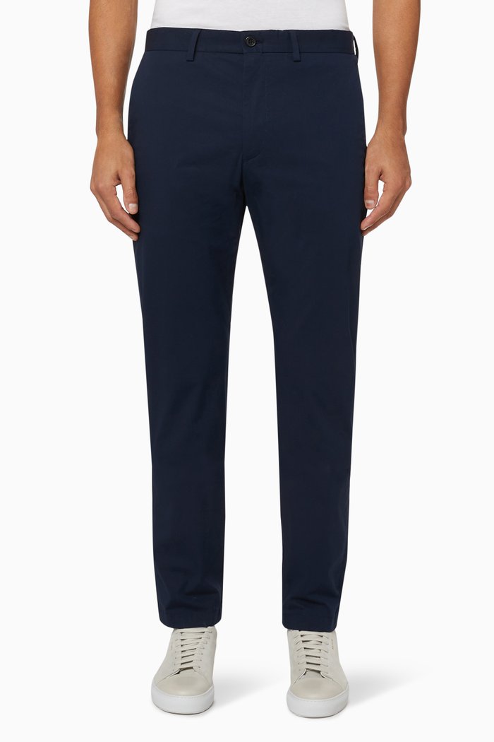 Zaine Slim Fit Poplin Pants, Blue