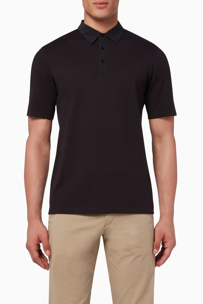 

Function Piqué Tech Polo Shirt, Black
