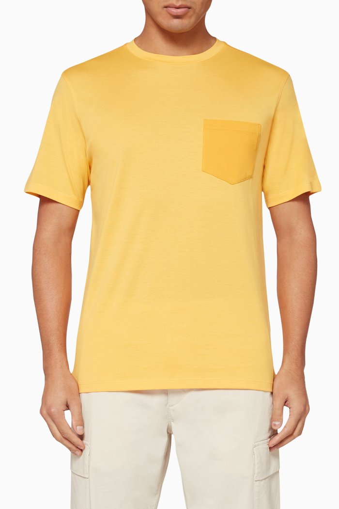 

Cotton Piqué Pocket T-Shirt, Yellow