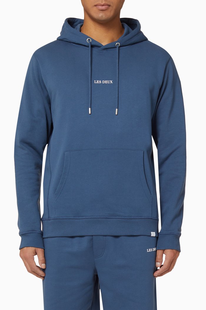

Lens Cotton Hoodie, Blue