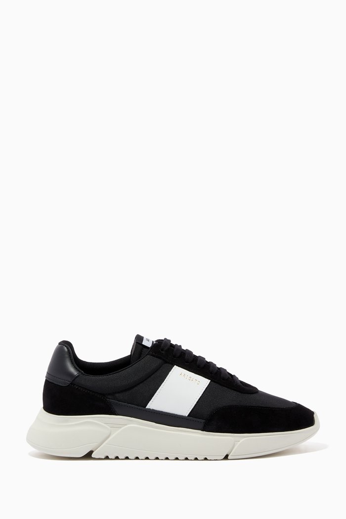 

Genesis Vintage Runner Sneakers in Leather, Black