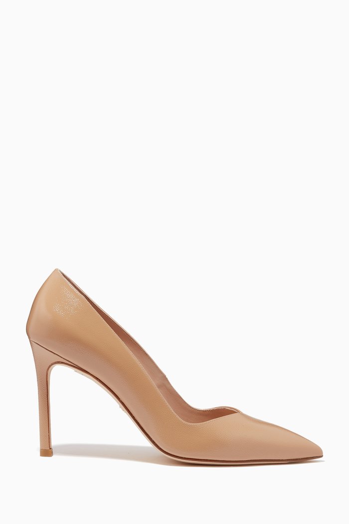 

The Anny 100 Pumps in Caviar Patent Leather, Neutral