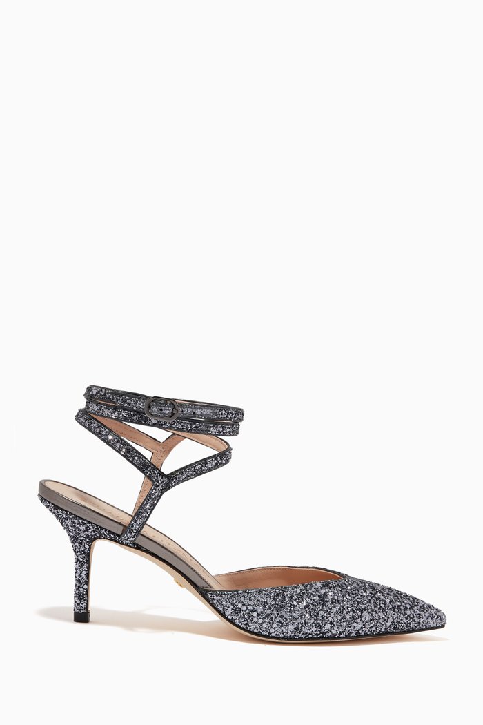 

The Revel 75 Pumps in Coarse Glitter, Grey