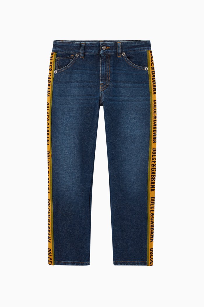 

Logo Tape Baggy Jeans, Blue