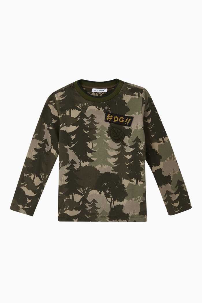 

Tree Graphic Cotton T-Shirt, Green
