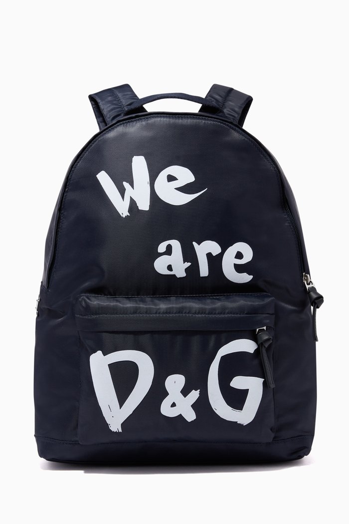 

We Are D&G Backpack in Leather, Blue