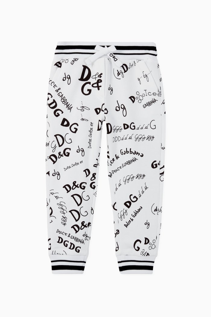 

Logo Lettering Jersey Sweatpants, White