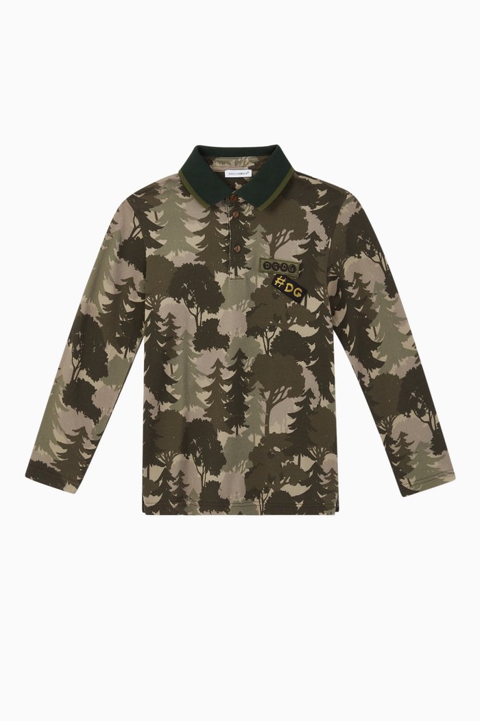 

Tree Cotton Piqué Polo T-Shirt, Green