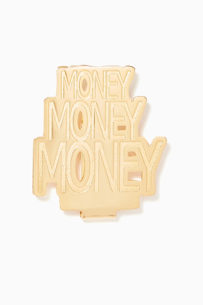 

Money x3 Money Clip in 18kt Gold-Plated Brass