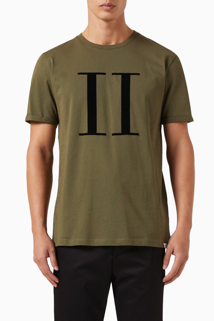 Encore Logo T-Shirt in Jersey, Green