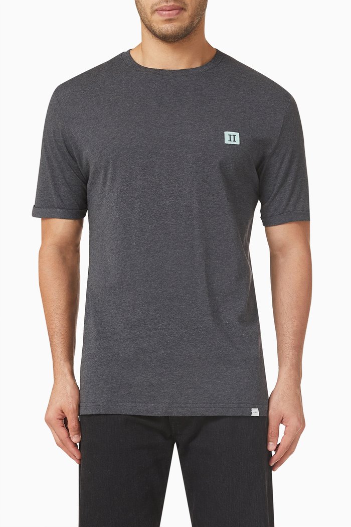 Piece T-shirt in Cotton, Black
