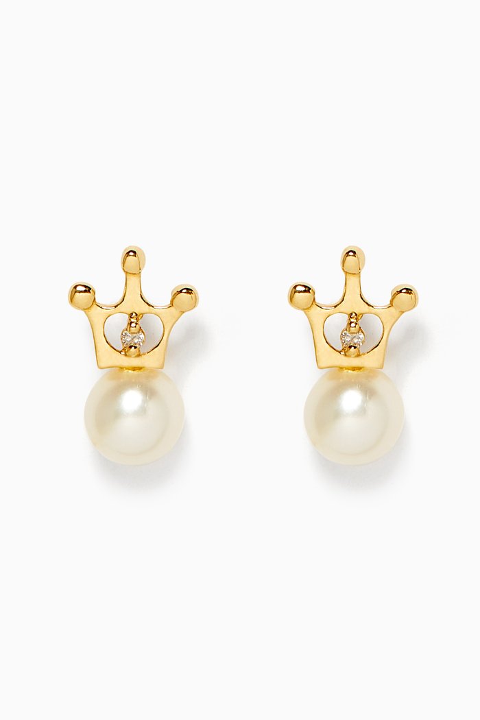 

My Princess Pearl Diamond Earrings in 18kt Yellow Gold