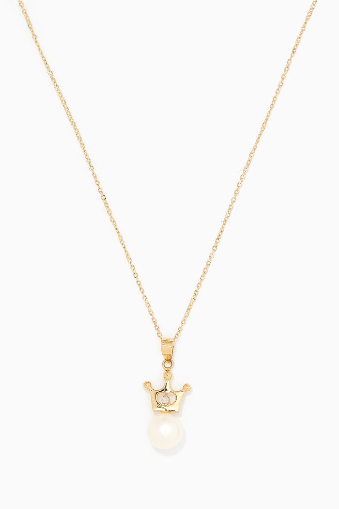 

My Princess Pearl Diamond Pendant in 18kt Yellow Gold