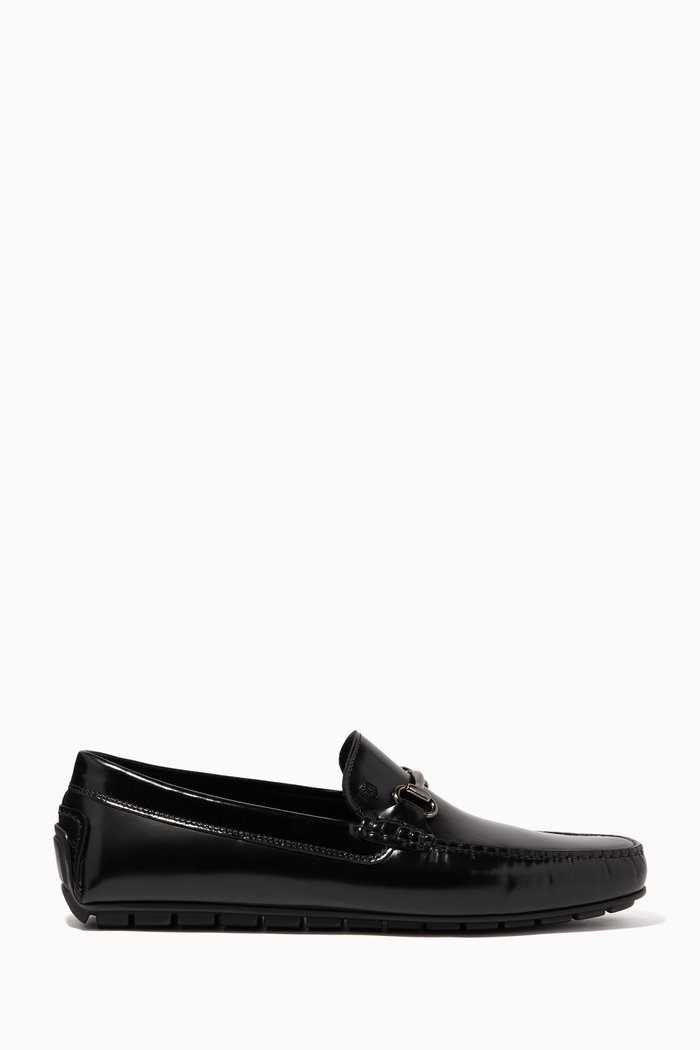 

Bold Leather Moccasins, Black