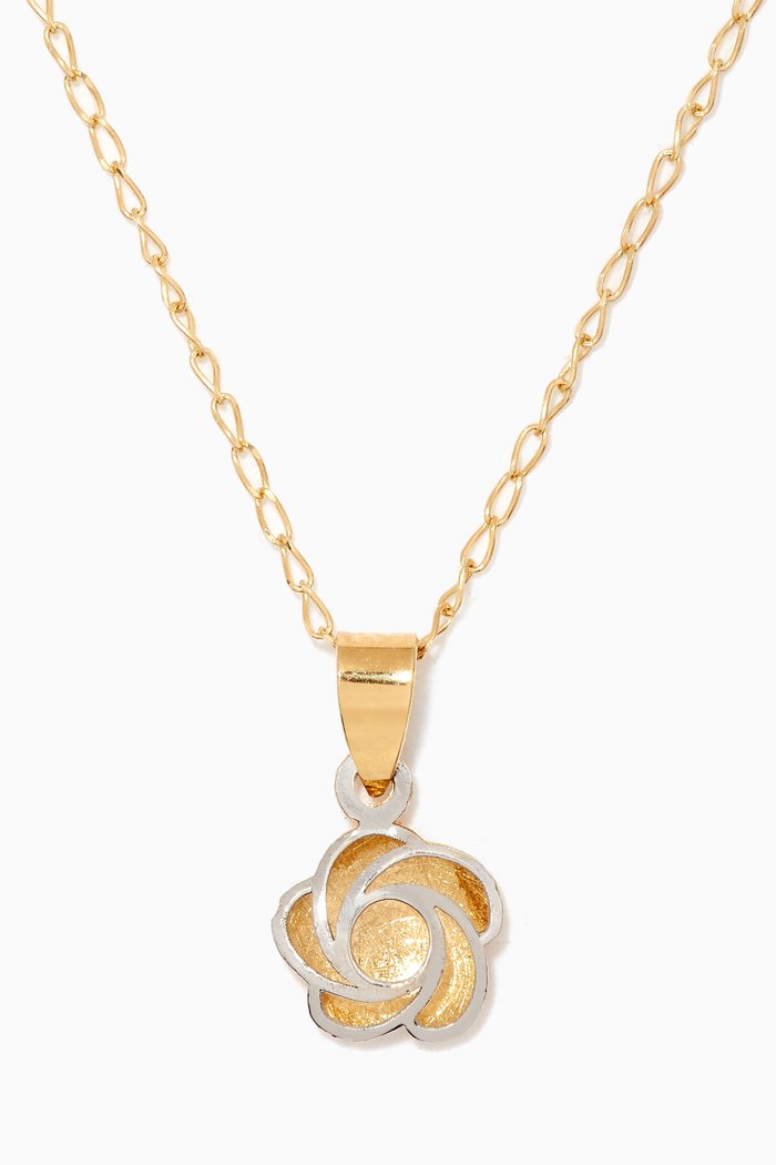 

Flower 3D Pendant in 18kt Gold, Multicolour