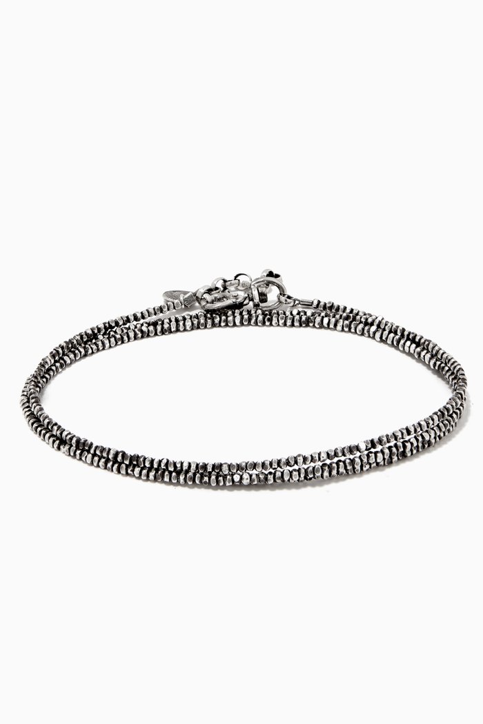 

Multi-Wrap Agate & Ruby Bracelet, Silver