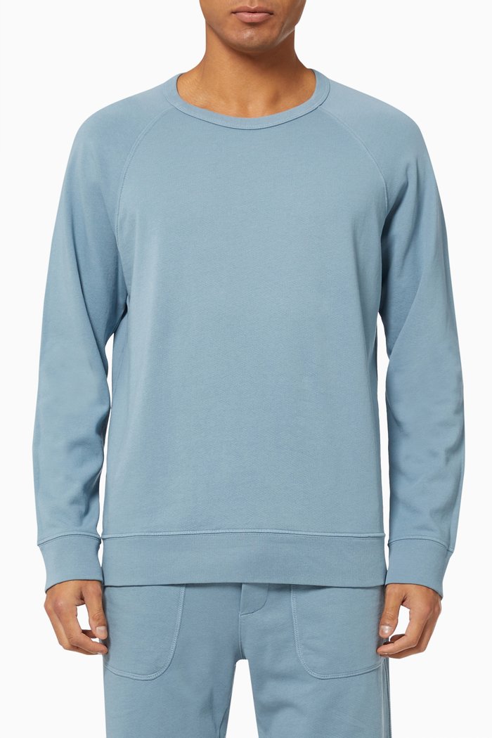

Garment Dyed Sweatshirt in French Terry, Grey