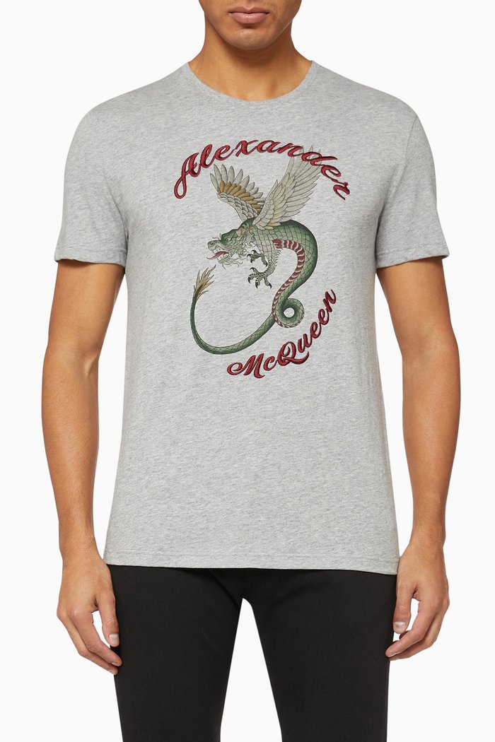 

Dragon Cotton Jersey T-Shirt, Grey