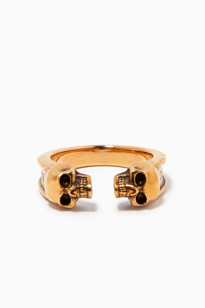 

Twin Skull Ring, Silver