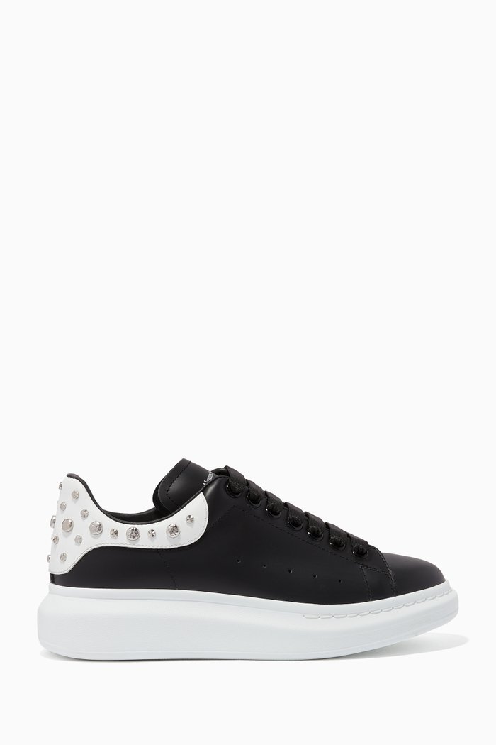 

Oversized Leather Sneakers, Black