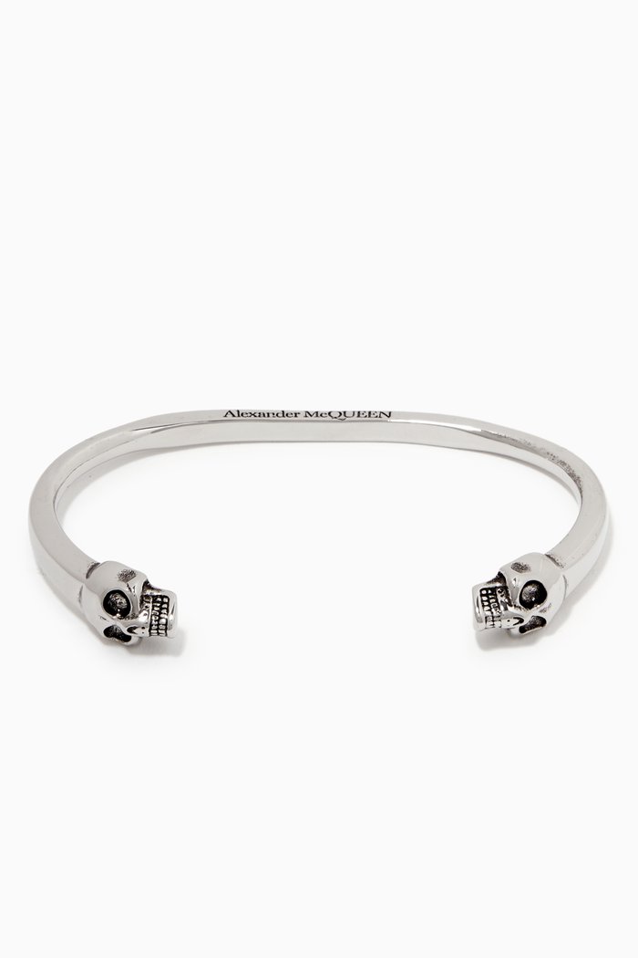 

Twin Skull Bracelet, Silver