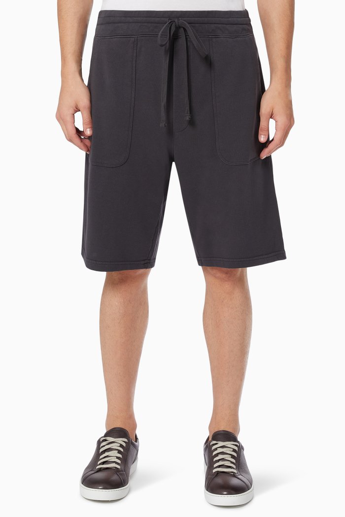 

Garment Dye Shorts in French Terry, Black