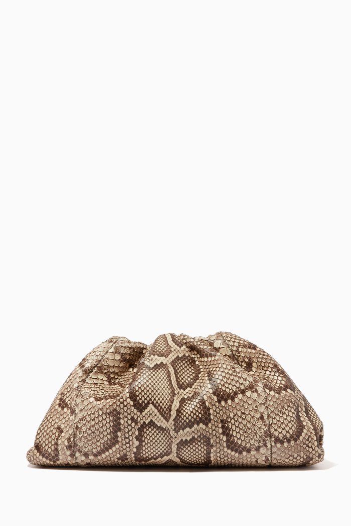 

The Pouch Python Clutch, Neutral
