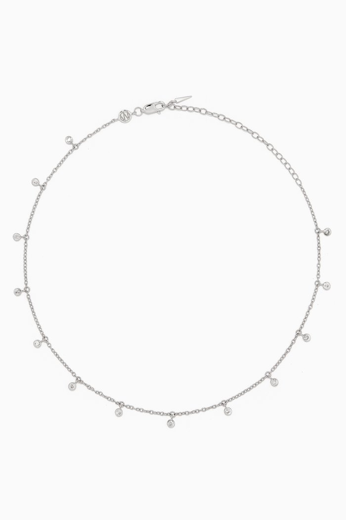 Interstellar Drop Choker in Sterling Silver