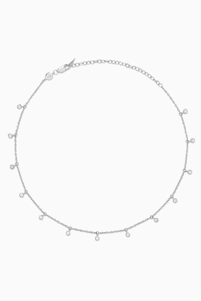 

Interstellar Drop Choker in Sterling Silver, Grey