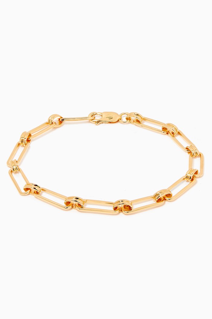 

Aegis Chain Bracelet in 18kt Gold-Plated Brass