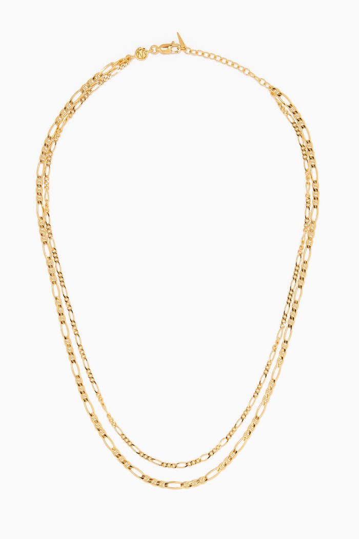

Filia Double Chain Necklace in 18kt Gold-Plated Sterling Silver