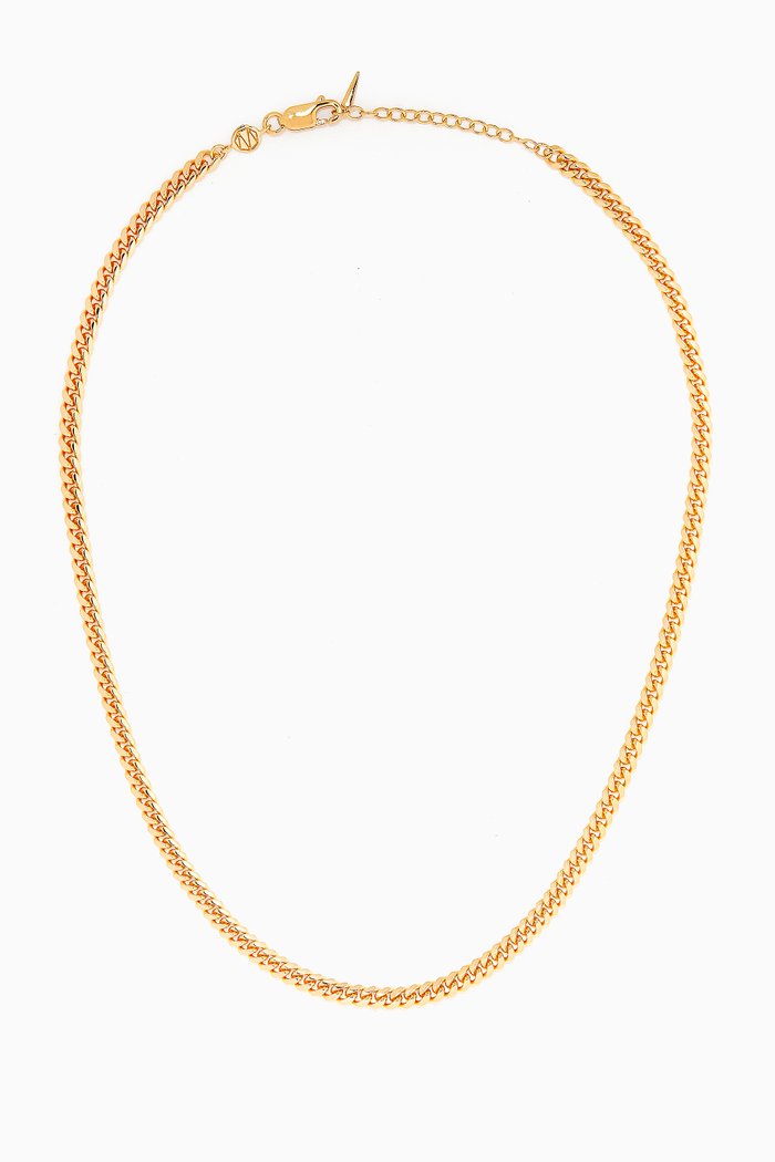 

Round Curb Chain Necklace in 18kt Gold-Plated Sterling Silver