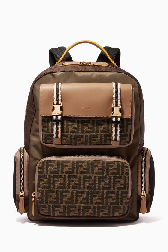 

FF Backpack in Nylon, Brown