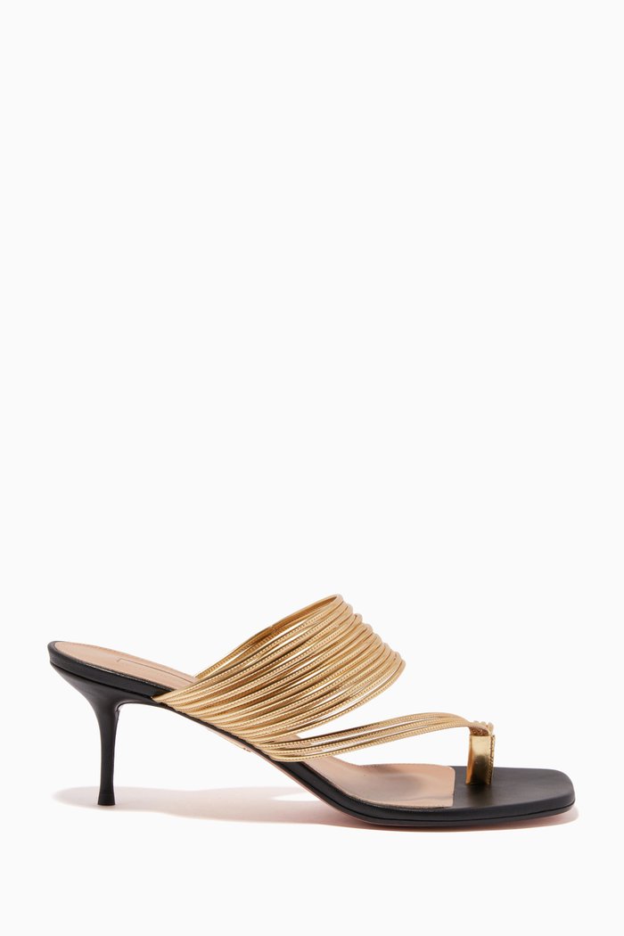 

Sunny 60 Mule Sandals in Leather, Black