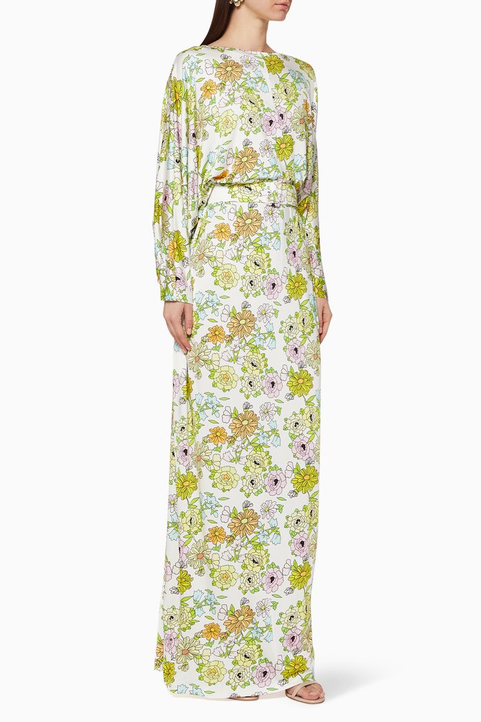 

Elisabeth Floral Jersey Dress, Green