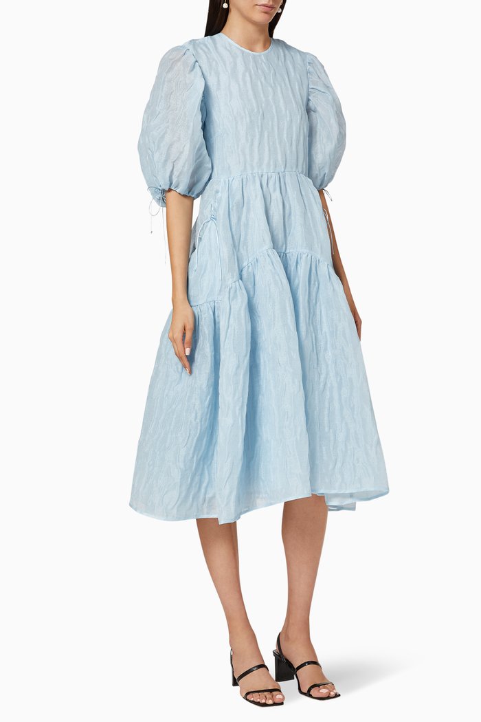 

Libby Cloque Midi Dress, Blue
