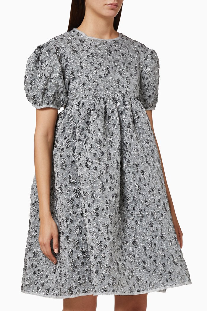 

Tira Matelassé Dress, Silver