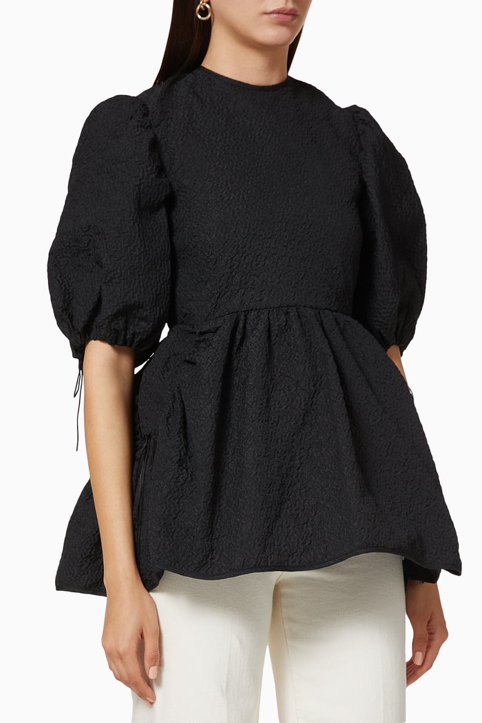 

Lulu Peplum Top, Black