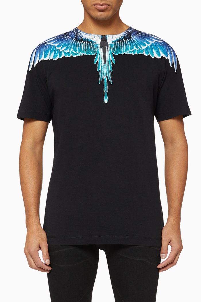 

Wings Cotton T-Shirt, Black