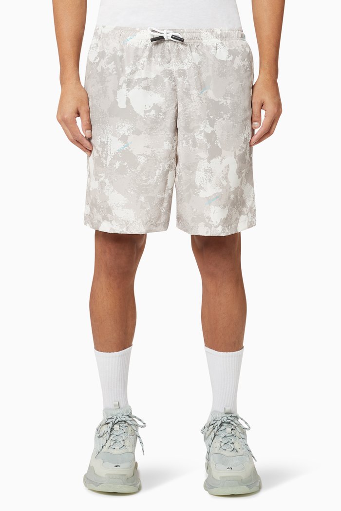 Camouflage Swim Shorts, Grey