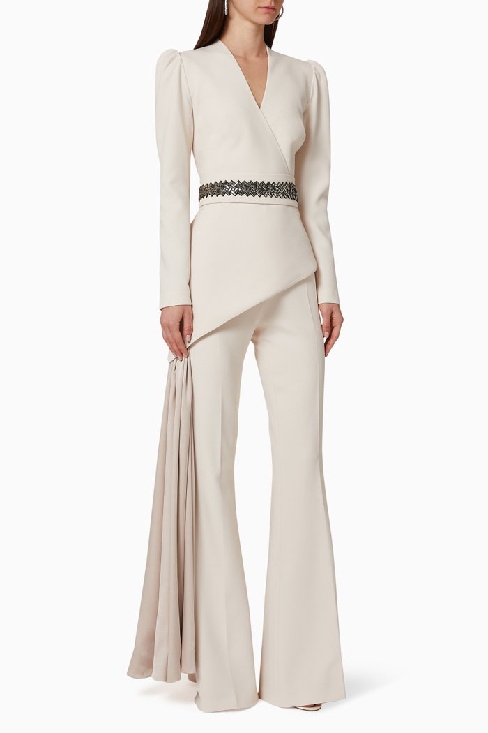 

Diandra Crepe Blazer Top, Neutral