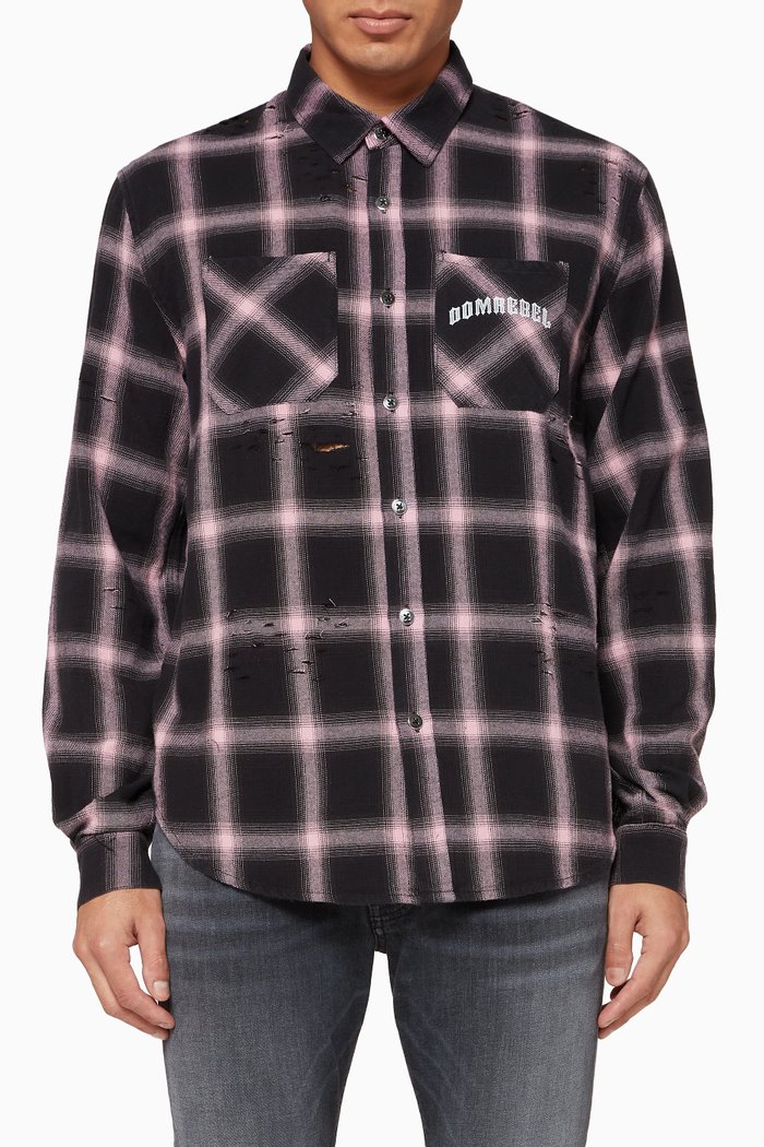 

Arch Logo Cotton Shirt, Red