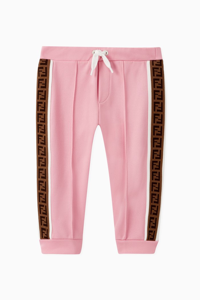 

FF Band Cotton Sweatpants, Pink