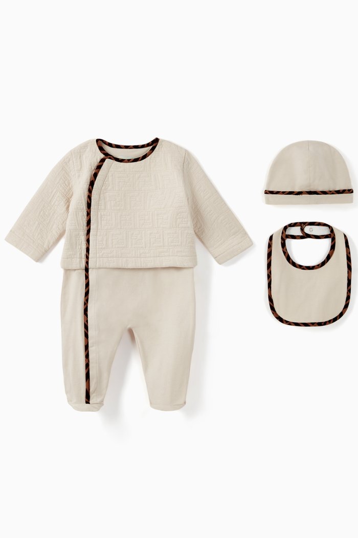 

Logo Band Sleepsuit Set, Neutral