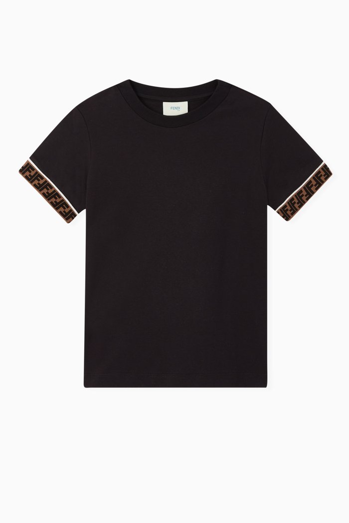 

FF Band Cotton T-Shirt, Black