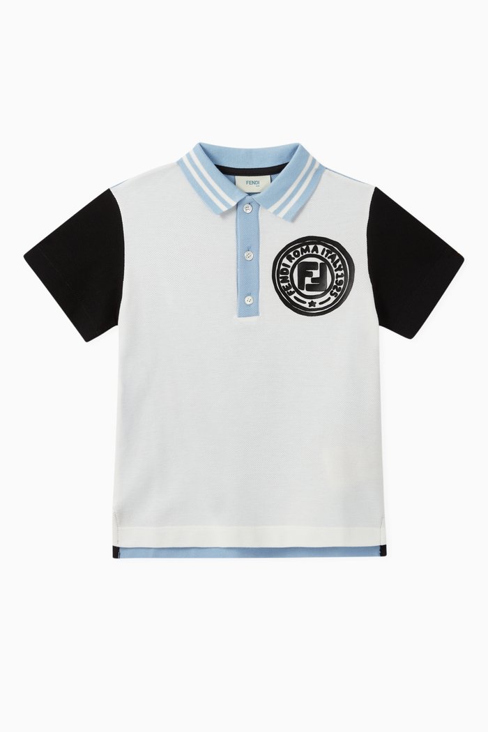 Logo Stamp Cotton Polo, Multicolour
