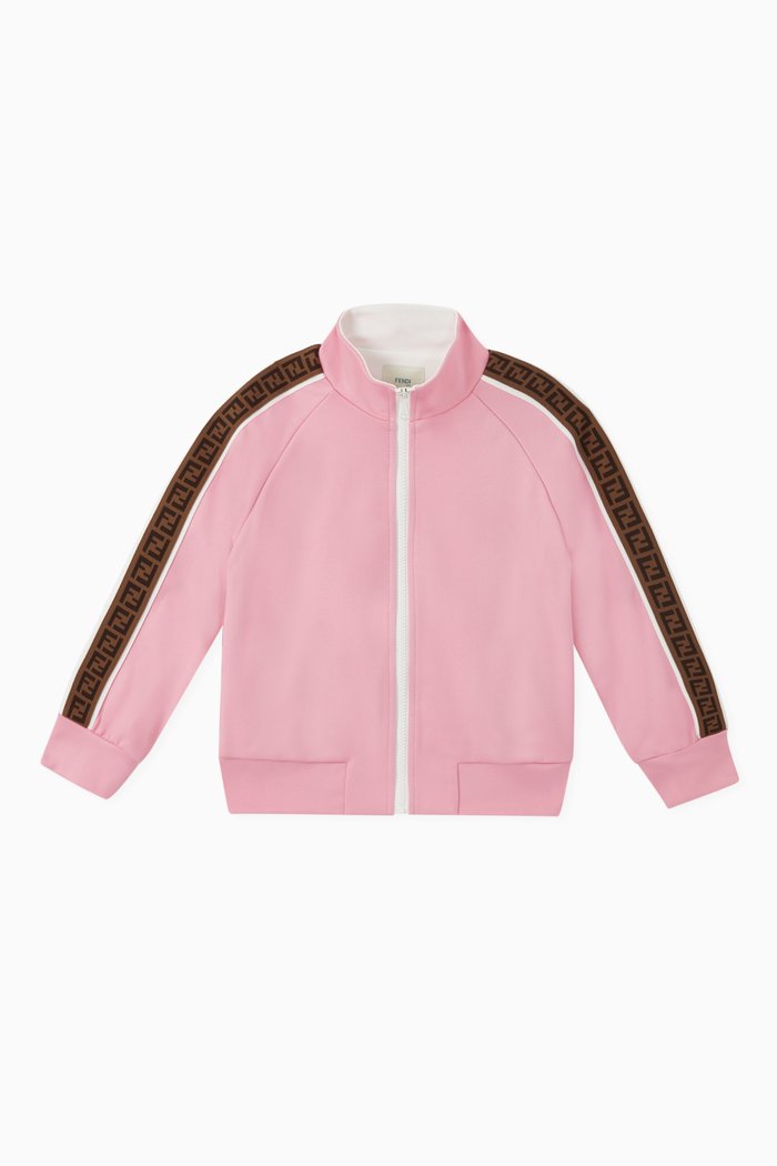 

FF Band Jersey Zipped Jacket, Pink