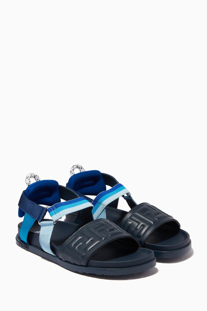 

FF Sandals in Leather, Blue